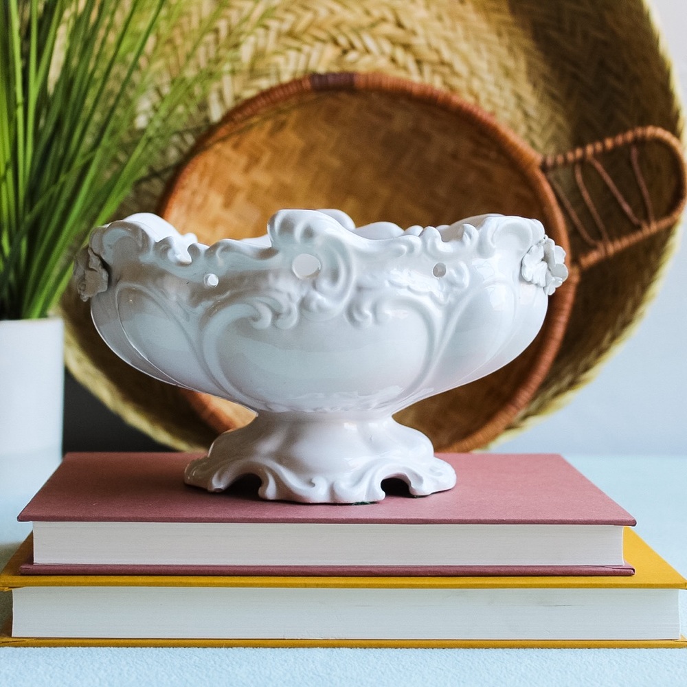 Vintage Italian Pottery Capodimonte Style Dish